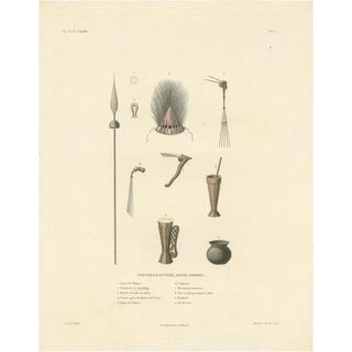 Duperrey, Illustration of Artifacts from the Haven of Doreri, New Guinea, Print For Sale
