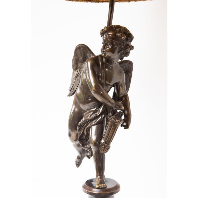 Metal Large Table Lamp in Bronze, 1970s For Sale - Image 7 of 14