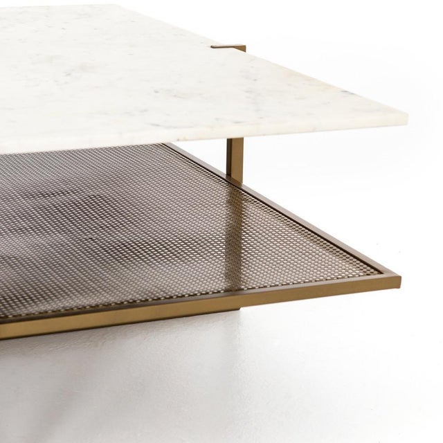Brass Four Hands Olivia Square Coffee Table For Sale - Image 8 of 9