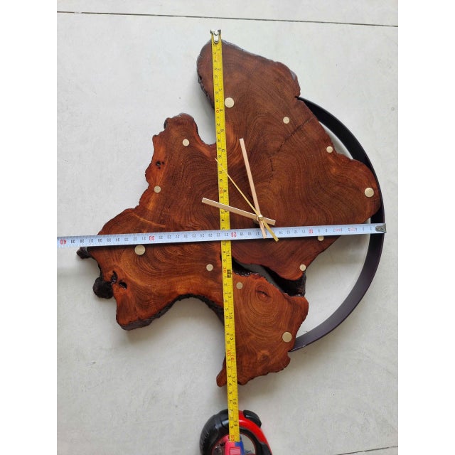 Moonlight Reverie – One-of-a-Kind Handcrafted Driftwood Wall Clock Sculpture For Sale - Image 12 of 18