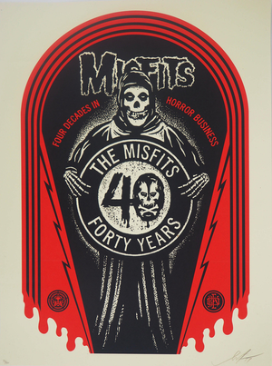 Shepard Fairey, MISFITS 40TH Grave, Lithograph