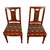 French Early 19th Century Pair of French Restauration His & Hers Greco-Roman Chairs Pendleton Fabric, Circa 1820 For Sale - Image 3 of 10