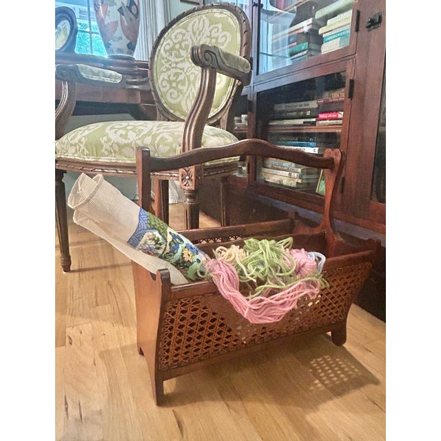This mid century walnut magazine holder hails from an estate north of New Orleans where the owner paid a great deal of...