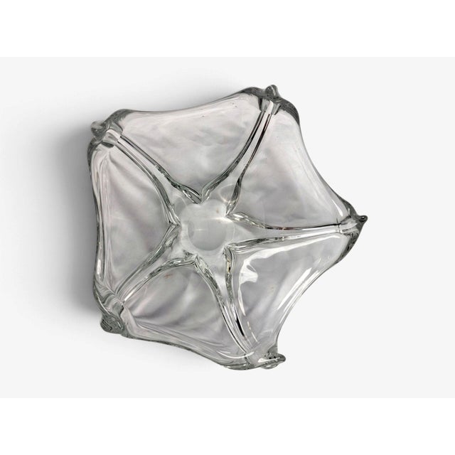 Glass Daum France, French Mid-Century Modern, Sculptural Crystal Bowl, France, 1960s For Sale - Image 7 of 10