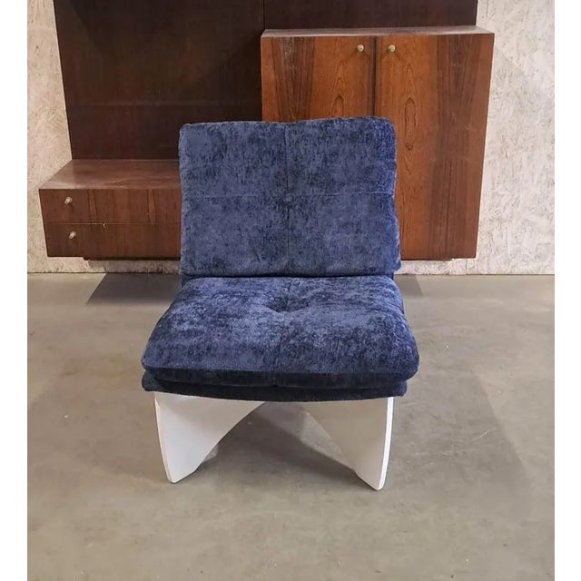 Set of White Plywood Lounge Chairs, 1960s For Sale - Image 12 of 14