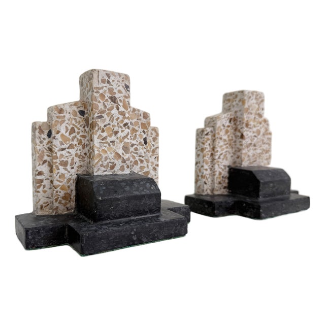 1940s Italian Terrazzo Bookends - A Pair For Sale