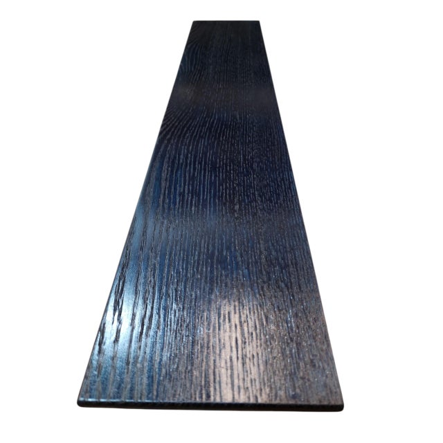 Minimal Sea Blue Shelf Made from scrap red oak. The video on how this was made can be seen on my you tube page...