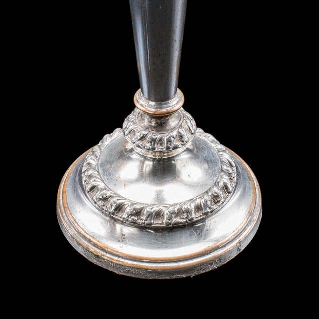 Pair of Antique Old Sheffield Plate Candlesticks, English Candle Nozzle, Regency For Sale - Image 11 of 12