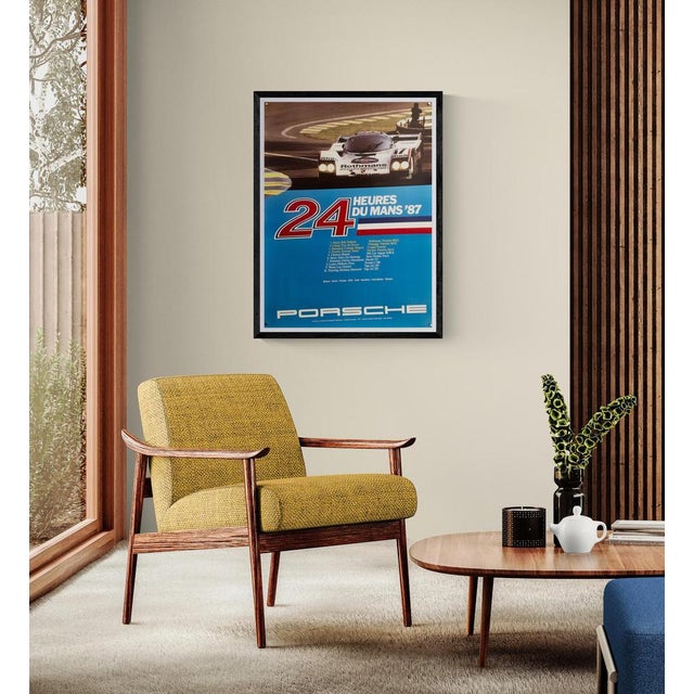 Paper 24 Hours of Le Mans Original Porsche Poster by Erich Strenger, 1987 For Sale - Image 7 of 9