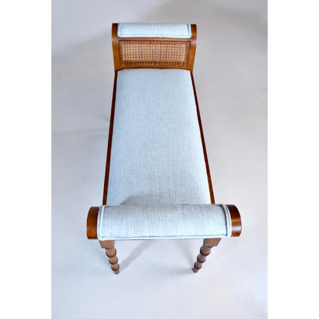 Mid-Century Modern Caned Window Bench by Barnard & Simonds, Usa For Sale In Philadelphia - Image 6 of 9