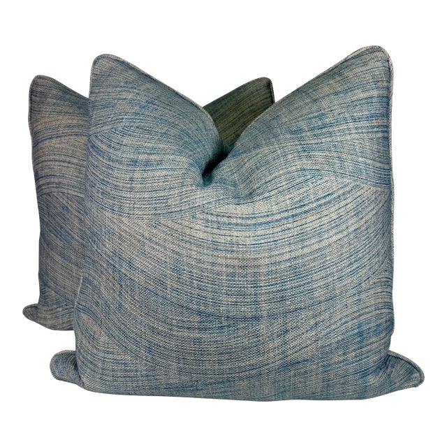 22" Fermoie "Wave" in 006 Pillows-a Pair For Sale