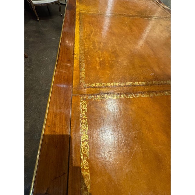 Wood Large 19th C. French Louis XVI Walnut Bureau Plat For Sale - Image 7 of 11