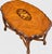 French French Louis XV Style Walnut Tea Table With Removable Glass Tray & Floral Marquetry For Sale - Image 3 of 9