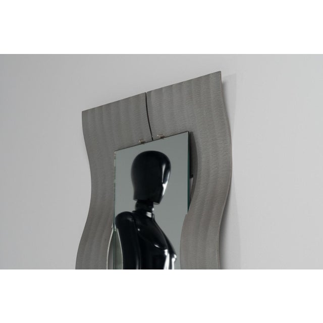 Waved Wall Mirror from Lorenzo Burchiellaro, Italy, 1975 For Sale - Image 12 of 14