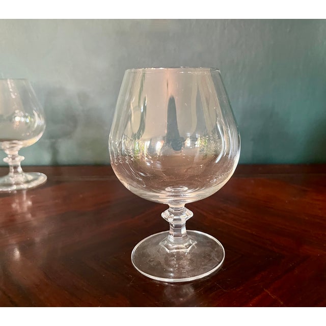 1970s Vintage French Crystal Brandy Glasses, 1976, Set of 6 For Sale - Image 5 of 7