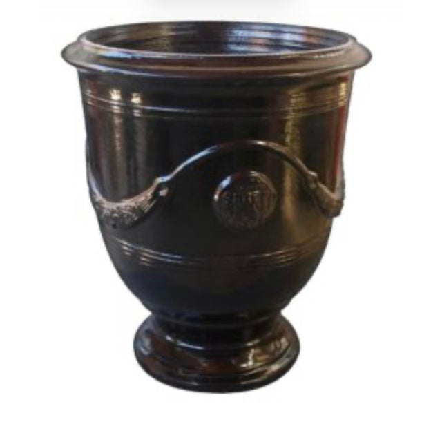 French French Anduze Planter Black 15” X 17” by La Madeleine For Sale - Image 3 of 3
