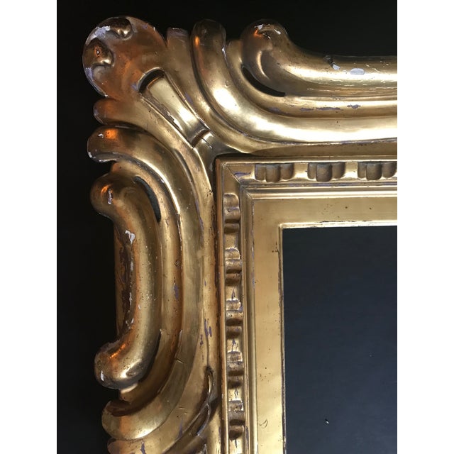 Venetian Sansovino Palatial Early Baroque Style Carved and Gilded Frame For Sale - Image 4 of 10