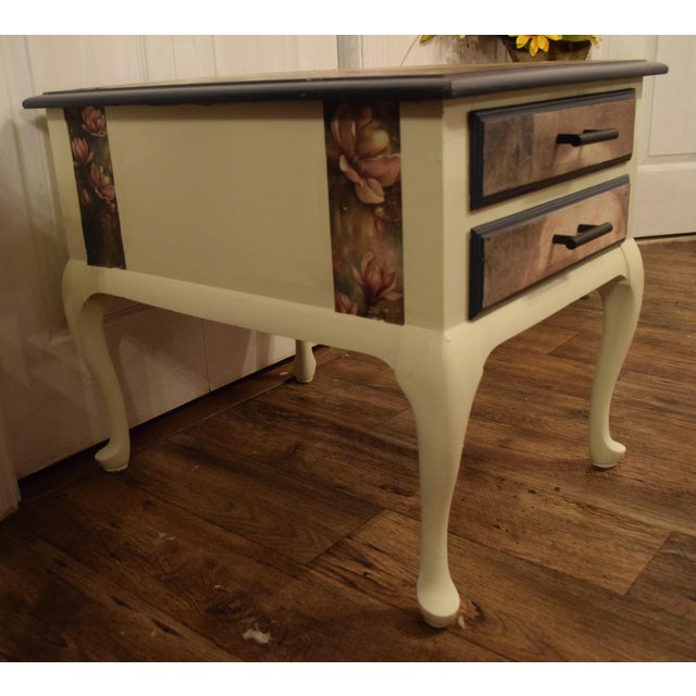 Custom Decoupage "Vintage London" End Table / Side Table For Sale - Image 4 of 6