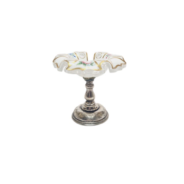 Danish Biedermeier Salt Bowl on Stand, 1890s For Sale - Image 9 of 9
