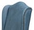 Blue Leather Wingback Dining Chairs, High Back, Sets of 2 For Sale - Image 9 of 11