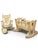 Vintage Hand-Painted Nursery Rocking Set: Gold Accent Cradle & Rocking Chair For Sale - Image 9 of 11