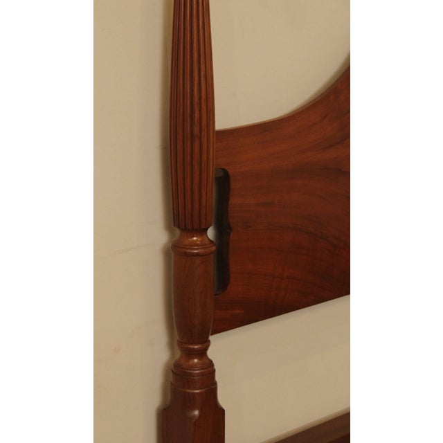 R. Wurster Custom Mahogany Carved Four Poster Bed For Sale - Image 10 of 13