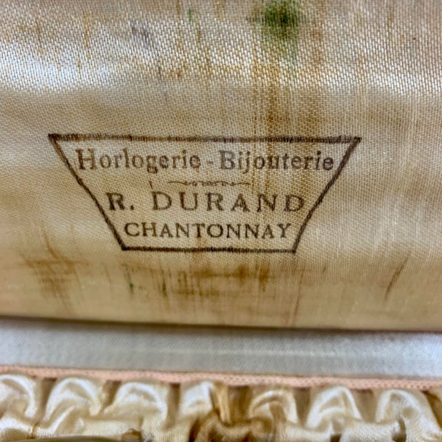 French Art Deco Horn, Bakelite & Silver Plate Fork and Spoon Salad Servers in Case For Sale - Image 11 of 13