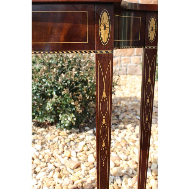 Stickley Flame Mahogany Consoles—A Pair For Sale - Image 14 of 18