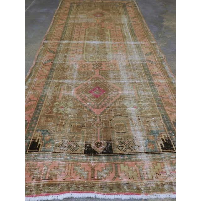 Distressed Vintage Persian Rug For Sale - Image 10 of 13