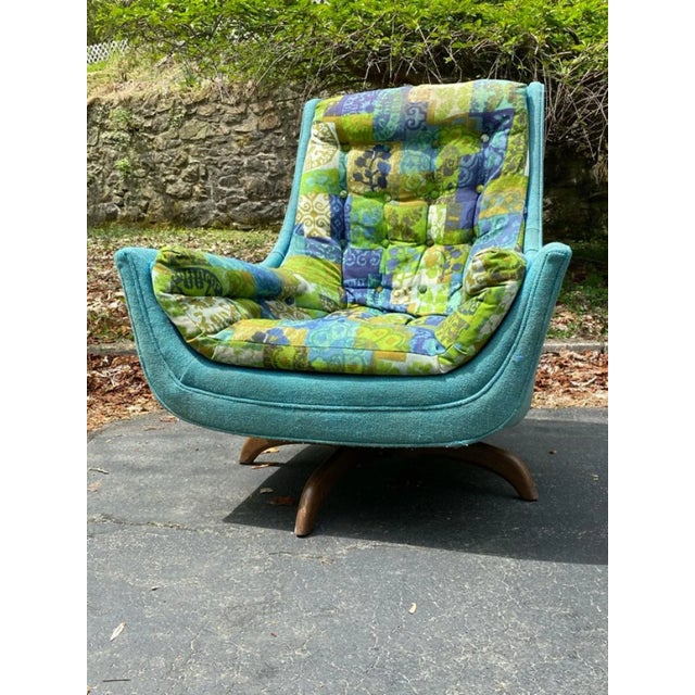 Mid-Century Modern Mid Century Adrian Pearsall Swivel Base Armchair For Sale - Image 3 of 9