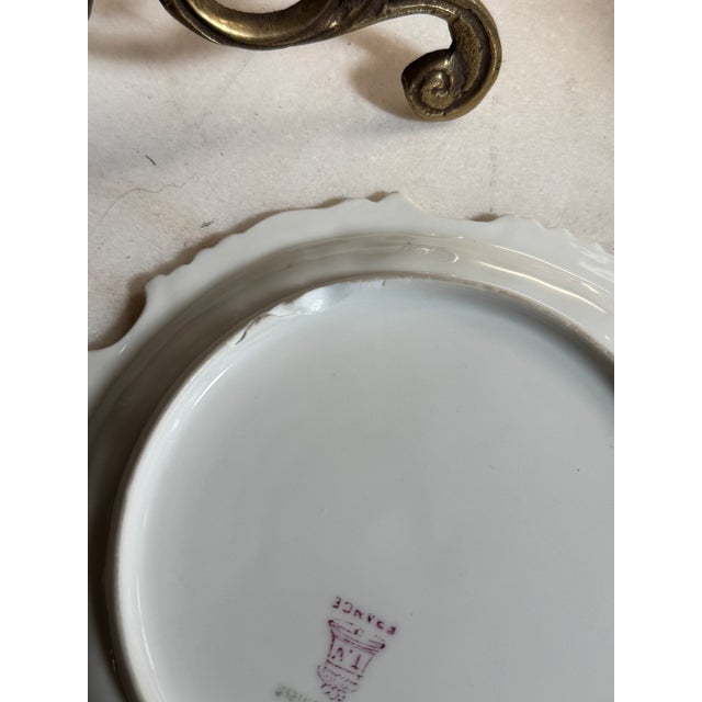 Antique T&v Limoges France Gilt Cherub Porcelain Plates – Set of 4 For Sale - Image 10 of 12