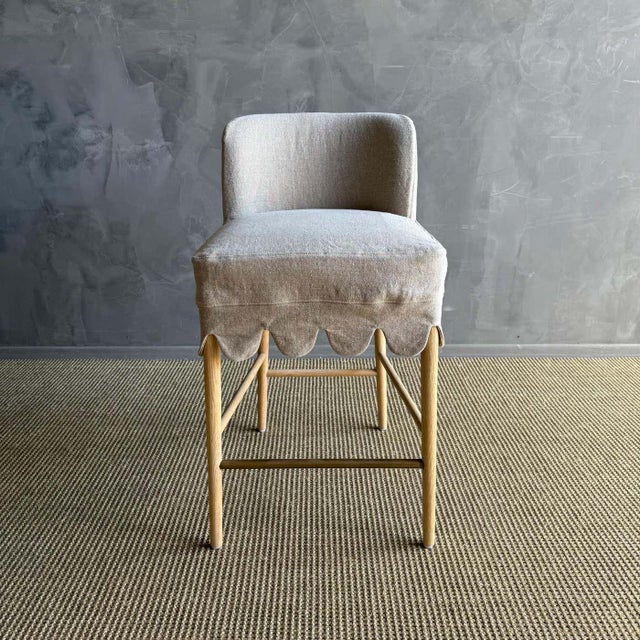 Kate Linen Slip Covered Counter Height Stool This linen slipcovered dining chair is a stylish and comfortable addition to...