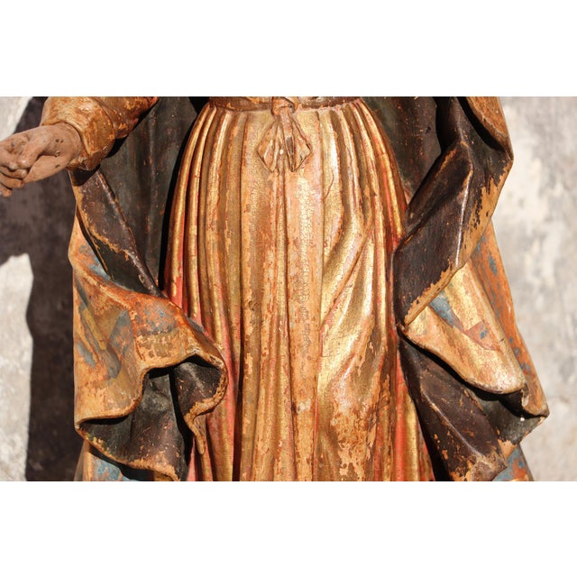 Saint John the Baptist With Glass Eyes, 18th Century, Portuguese Baroque For Sale - Image 9 of 18