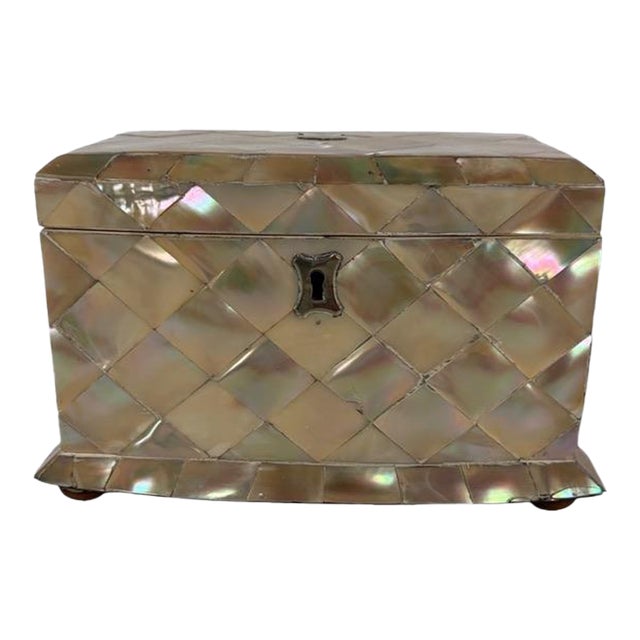 Mother of Pearl Tea Caddy English Circa 1870 For Sale