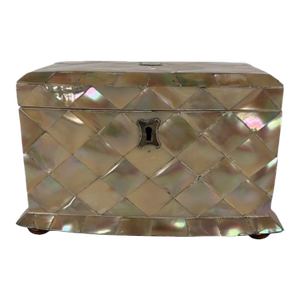 Mother of Pearl Tea Caddy English Circa 1870