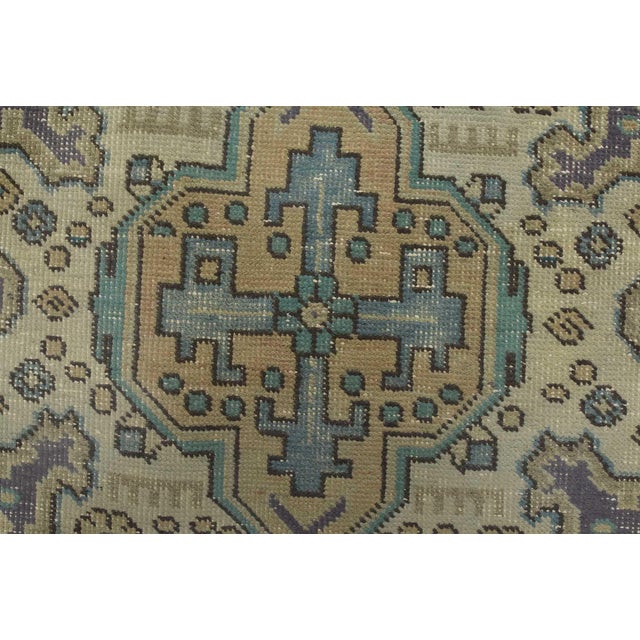 Tabriz Rug 9’5” X 12’7” Pink Wool Vintage Distressed Hand-Knotted Carpet For Sale - Image 9 of 15