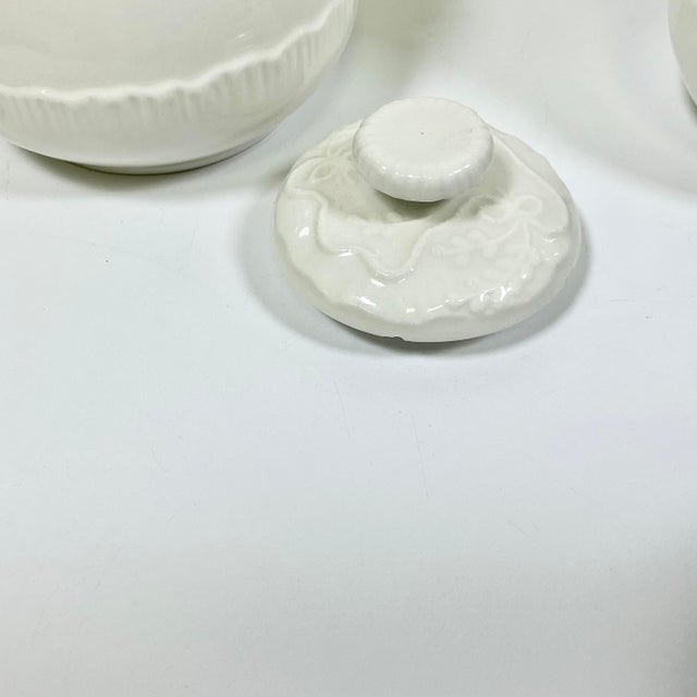 1989 Vintage English Americana Wedgwood for Ralph Lauren Le Blanc Claire Creamer & Covered Sugar For Sale - Image 9 of 9