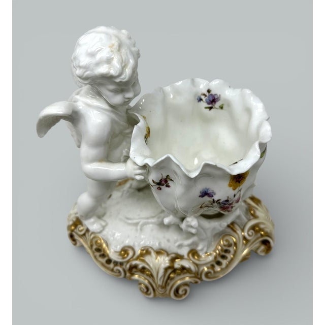 Antique English Moores Brothers Porcelain Blanc De Chine Cherub Centerpiece 19Ct For Sale - Image 4 of 8