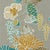 Harlequin Salon Wallpaper in Platinum/Peacock/Seafoam - a Sample For Sale