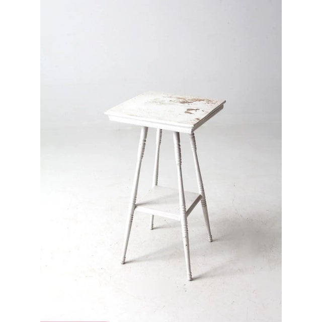 Antique Painted Side Table For Sale - Image 6 of 12