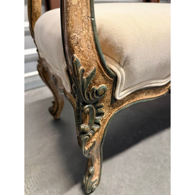 Wood Brunschwig-Upholstered Long Mediterranean Benches, a Pair For Sale - Image 7 of 10