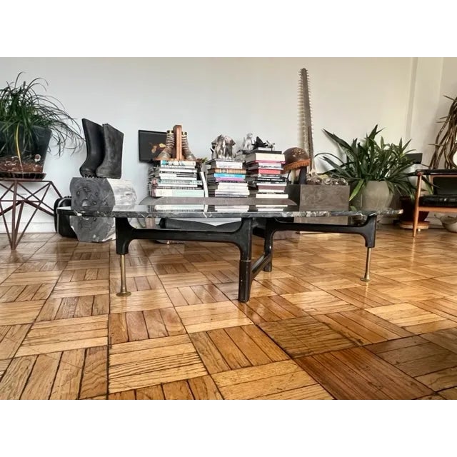 1960s Marble Table With Articulated Tripod Base For Sale In Los Angeles - Image 6 of 10