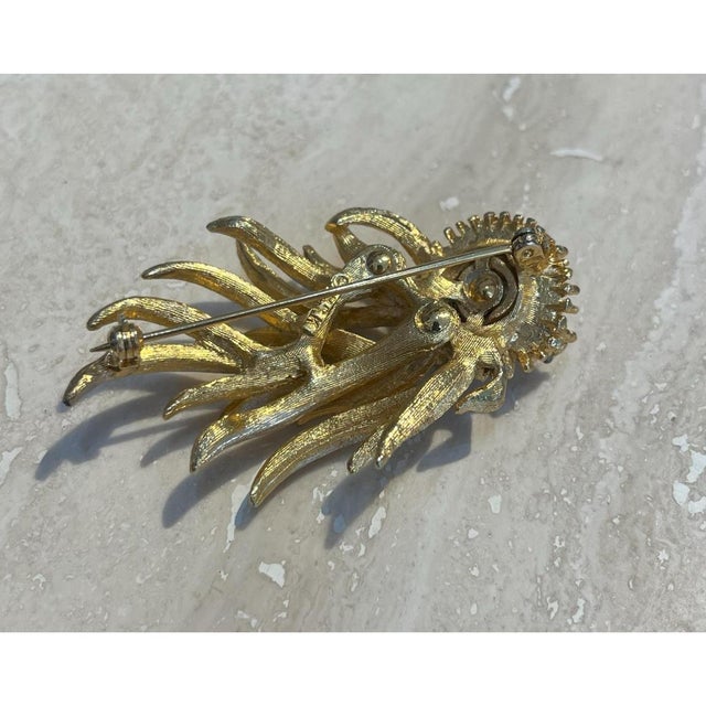 Vintage Rhinestone Statement Brooch For Sale - Image 12 of 12