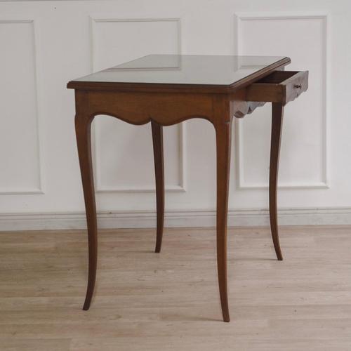 French Writing Desk with Glass Top and Inlays, Early 20th Century For Sale - Image 15 of 15