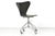 1960s Model 3107 Desk Chair with Wheels by Arne Jacobsen for Fritz Hansen, Denmark 1955 For Sale - Image 5 of 16