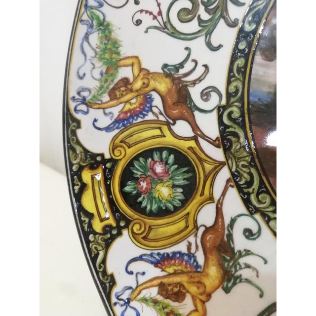 Hand-Painted Display Plate from Riccardo Gatti, Italy, 1950s For Sale - Image 6 of 9