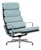Eames Soft Pad Recliner for Herman Miller, Blue Gray Aluminum Group Lounge Chair For Sale