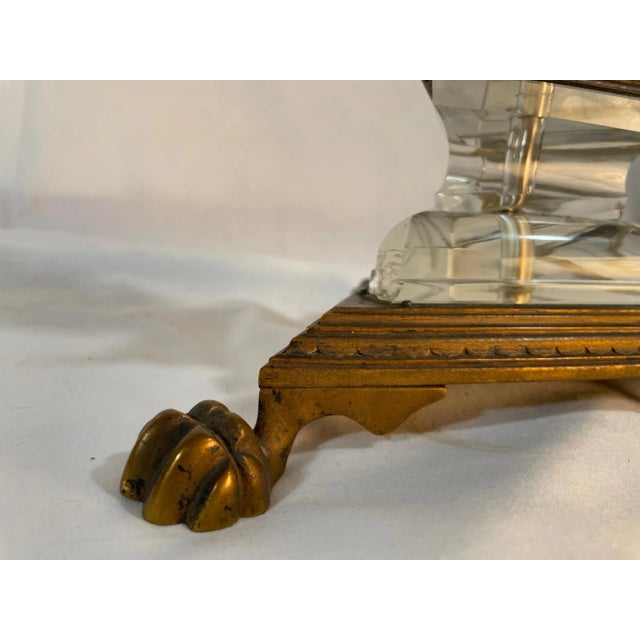 Bronze Carved Rock Crystal Quartz Bronze Mounted Table Lamp. For Sale - Image 8 of 13