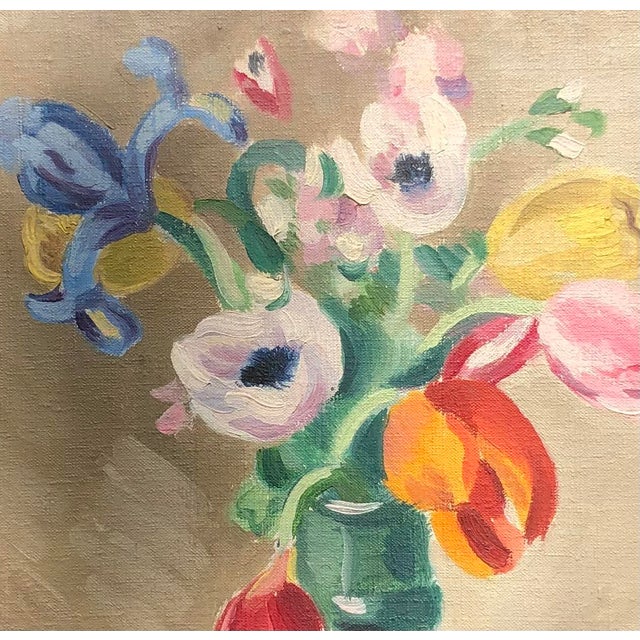 Alexis Louis Roche, Bouquet de fleurs, Oil on Canvas For Sale - Image 4 of 8