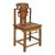 Vintage Carved Teak Wood Japanese Imperial Meiji Style Side Chair For Sale